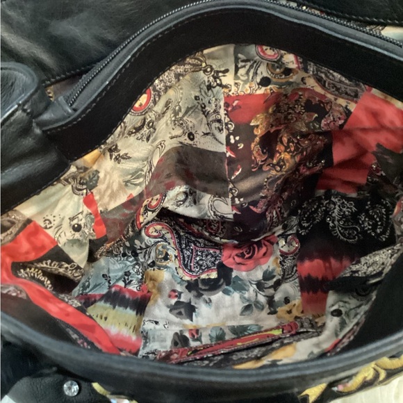 Carlos Falchi Black Embellished Leather Bag - Picture 11 of 16